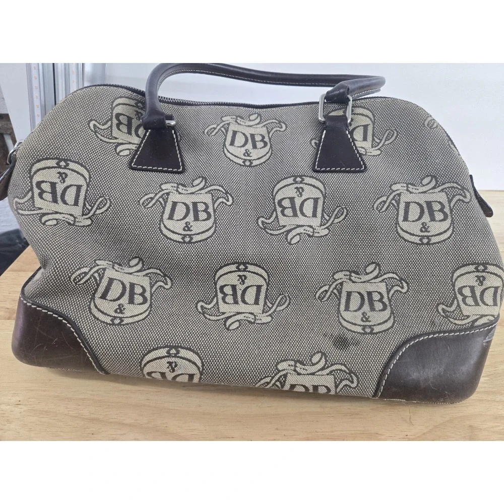 Dooney & Bourke Signature Donegal DB Gray Large Dome Satchel‎ Purse